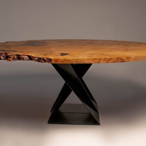 oval oak dining table