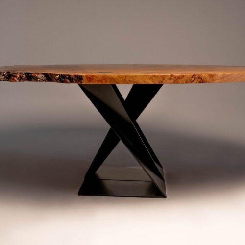 oval oak dining table