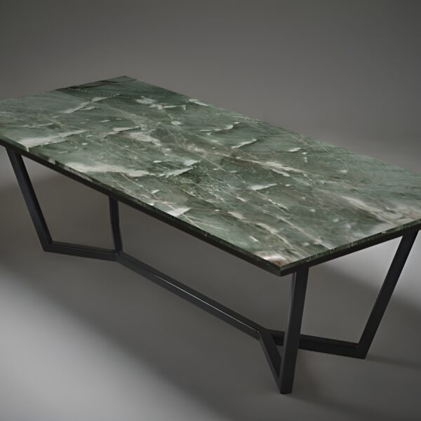 Stone Dining Table In Brazilian Quartzite Marble