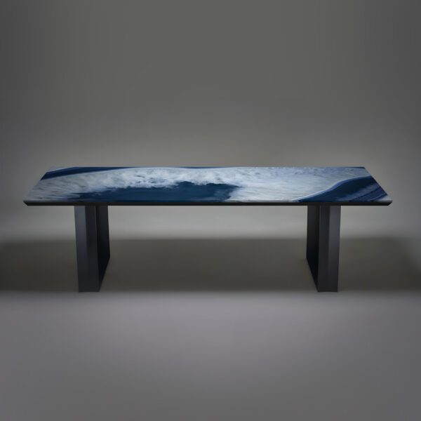Azores Dining Table In Italian Porcelain  | Kinked Pedestals